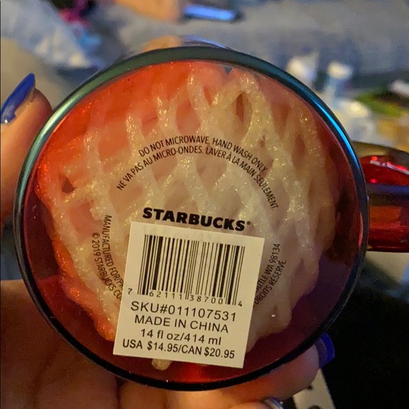 Starbucks  clear mug red - Picture 2 of 3